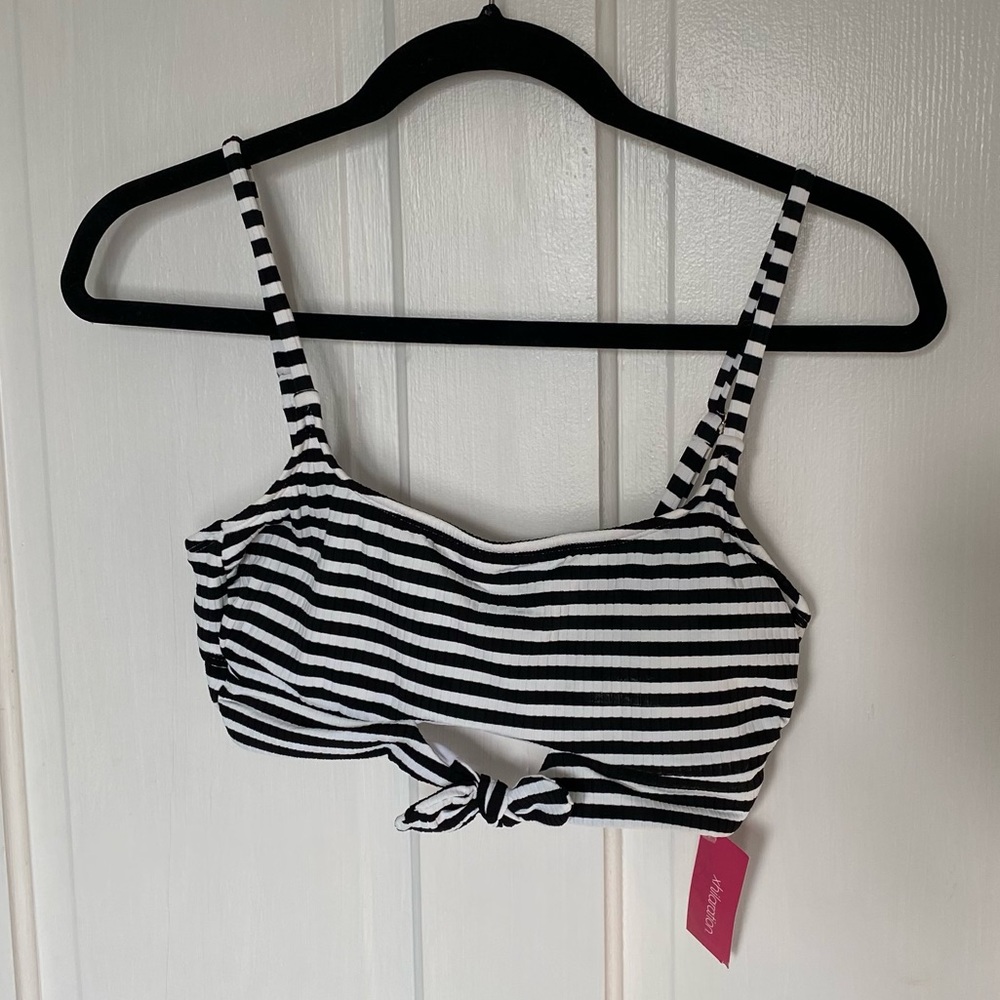 NWT Striped Xhilaration swim top